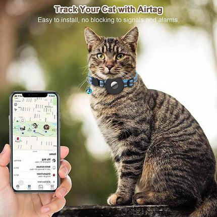 Reflective Adjustable Anti-Lost Pet Collar With Airtag Compatibility