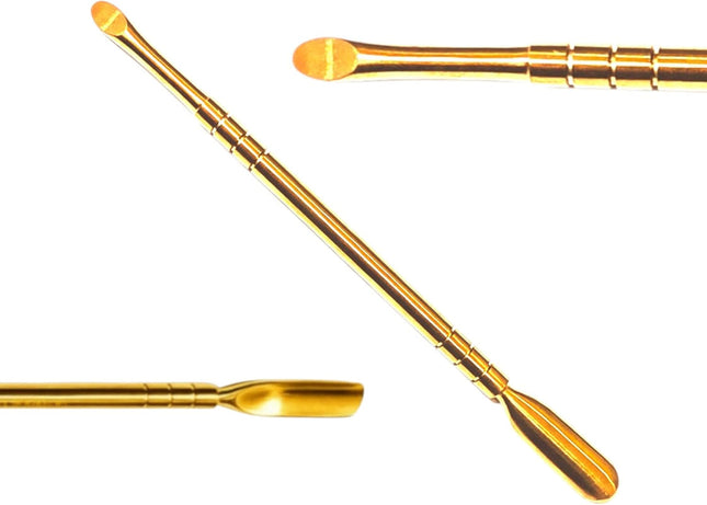 Double-Ended Gold Cuticle Pusher & Grooming Tool, 14.5 cm