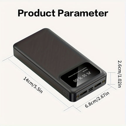 NNETM 30000mAh Power Bank – Ultra-Thin Fast Charging with Dual Flashlight