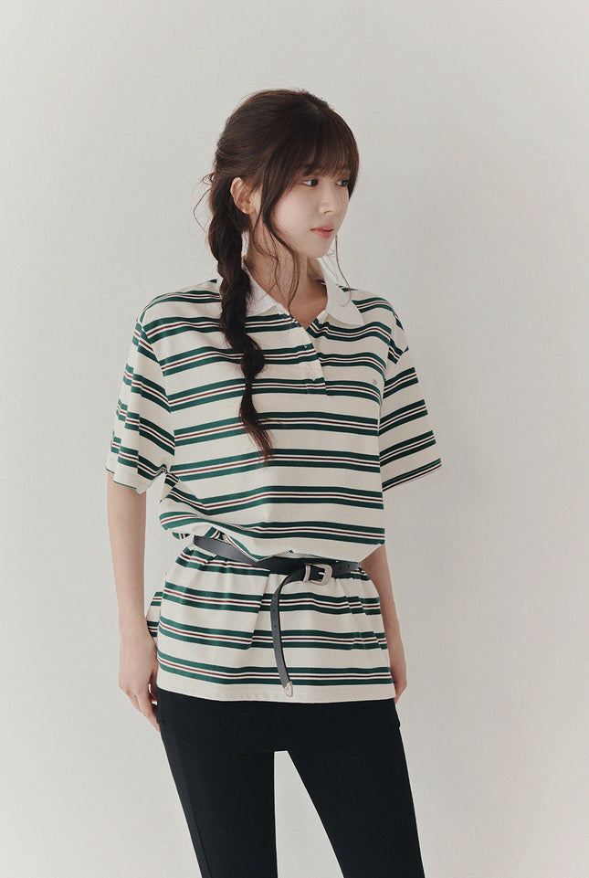 [TWEE] Kea Rugby Collar Short-Sleeve T-Shirt