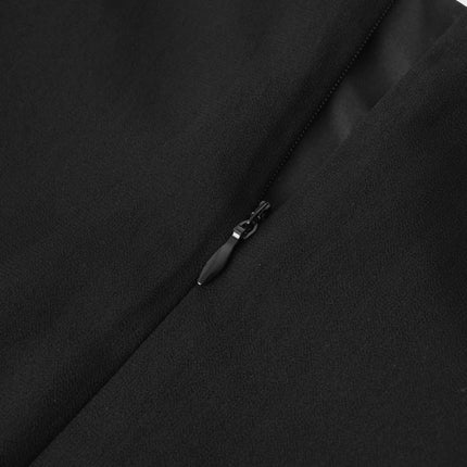 Black Ruffle Trim Maternity Dress
