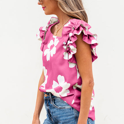 Mazie Floral Ruffled Blouse