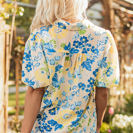 Claira Floral Puff Sleeve Blouse