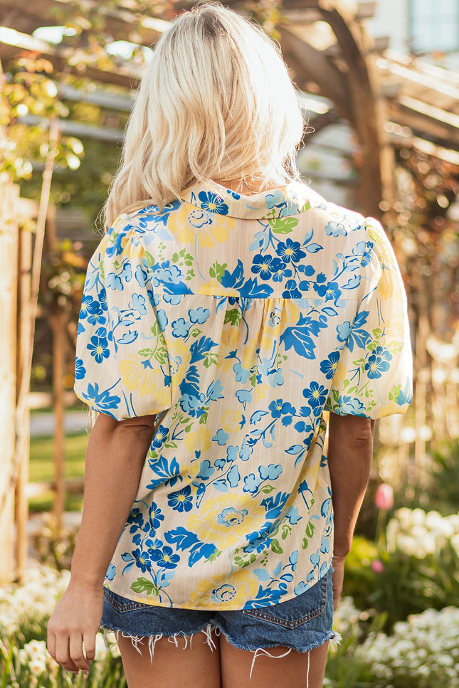Claira Floral Puff Sleeve Blouse