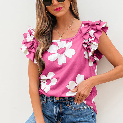 Mazie Floral Ruffled Blouse