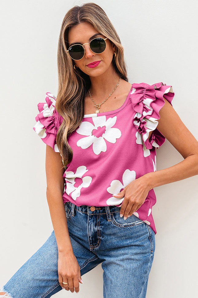 Mazie Floral Ruffled Blouse