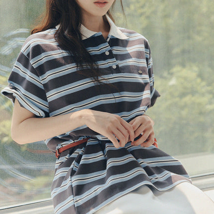 [TWEE] Kea Rugby Collar Short-Sleeve T-Shirt