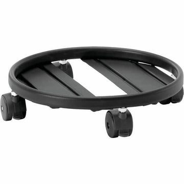 Flowerpot Standt with Wheels Garden ID Black Metal 25 cm