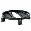 Flowerpot Standt with Wheels Garden ID Black Metal 35 cm