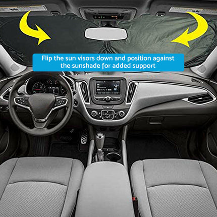 Car Windscreen Sun Shade Cover Black Eyes Anti-UV Aluminium Foil Heat Blocking