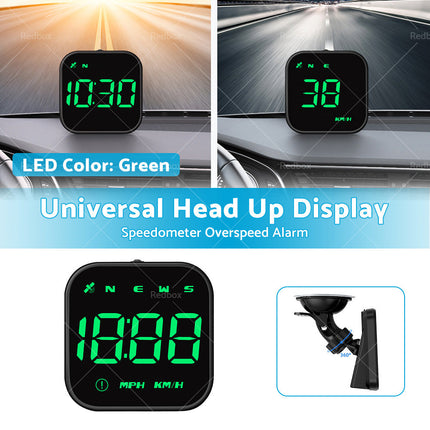 Universal Car HUD Head Up Display LED Digital GPS Speedometer Overspeed Alarm