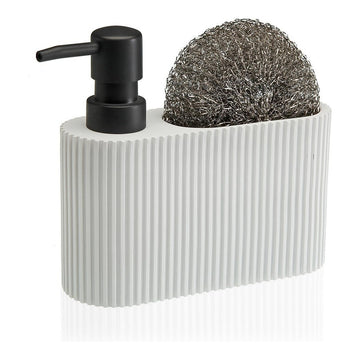 2-in-1 Soap Dispenser for the Kitchen Sink Versa Resin Ceramic 5,5 x 15,5 x 16,5 cm White