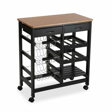 Vegetable trolley Versa BK MDF Wood (37 x 76 x 66 cm)