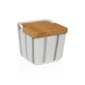 Salt Shaker with Lid Versa G-LINES Ceramic 8,8 x 8,5 x 8,8 cm