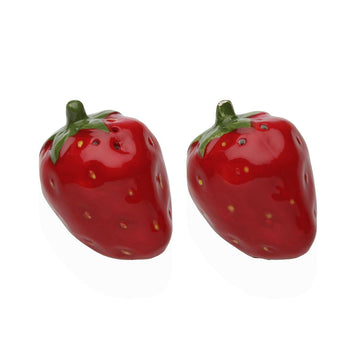 Salt and Pepper Shakers Versa Ceramic Dolomite Strawberry 6,3 X 7,3 X 6,3 CM