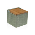 Salt Shaker with Lid Versa Green Ceramic Bamboo Dolomite 11 x 11 x 11 cm