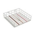Napkin holder Versa FLINT Steel MDF Wood 18 x 7 x 18 cm