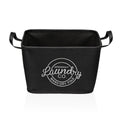 Laundry basket Versa Black Polyester PVC Metal EVA 38 x 25 x 26 cm