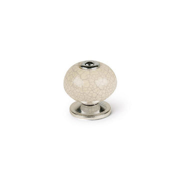 Doorknob Rei White Metal Ø 40 x 36 mm 4 Pieces