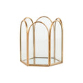 Jewelry box Home ESPRIT Golden Metal Crystal 9,2 X 8,2 X 9,5 cm