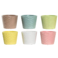 Planter Home ESPRIT Yellow Blue Green Pink Dolomite 12 x 12 x 10 cm (6 Units)