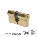 Bowler Hat EDM 85162 Golden Brass Long camlock 60 x 30 x 17 mm