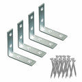 Set square EDM 86086 an02 Steel 8 x 8 x 1,5 cm 4 Units