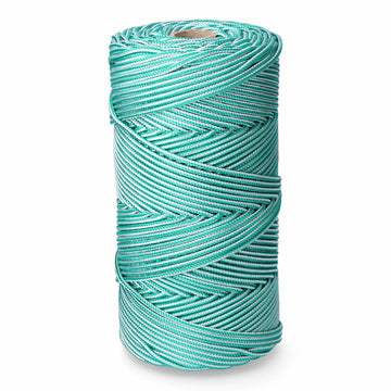 Shoelace, cord EDM 87914 White Green polypropylene 5 mm x 200 m Braiding