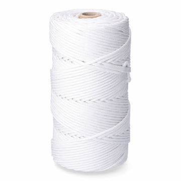 Shoelace, cord EDM 87915 White polypropylene 5 mm x 200 m Braiding