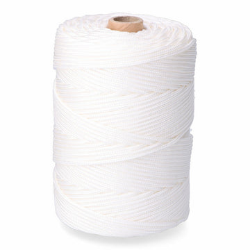 Shoelace, cord EDM 87917 White polypropylene 3 mm x 200 m Braiding