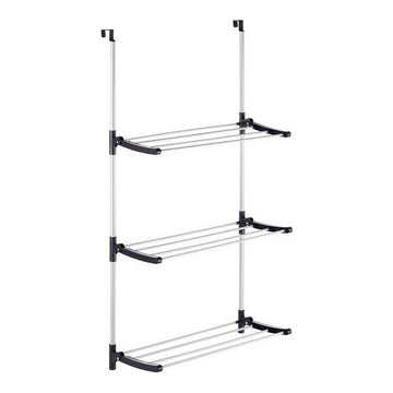 Folding clothes line Kipit Black Silver Metal Plastic 7 x 61,5 x 12,5 cm For hanging