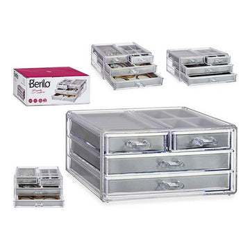 Jewelry box Berilo Transparent Methacrylate 24 x 10,5 x 15 cm
