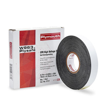 Insulating tape Plymouth Black Natural rubber 19 x 0,76 mm 9,1 M