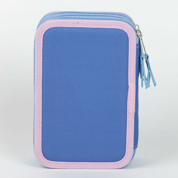 Triple Pencil Case Stitch Pink 12,5 x 6,5 x 19,5 cm