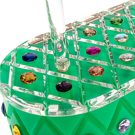 Womens Emerald Rainbow  Top Handle Clutch Bag