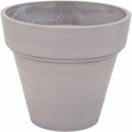 Plant pot Mega Collections Ecostone Planter Brown Taupe Plastic Recycled 43 x 43 x 74 cm 41 x 35 cm