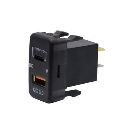 Type-C  USB Car Charger Adapter Voltmeter Suitable For Land Cruiser Prado 120