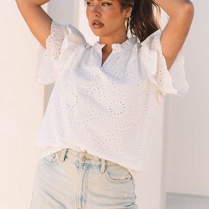 Aspyn Ruffle Sleeve Blouse