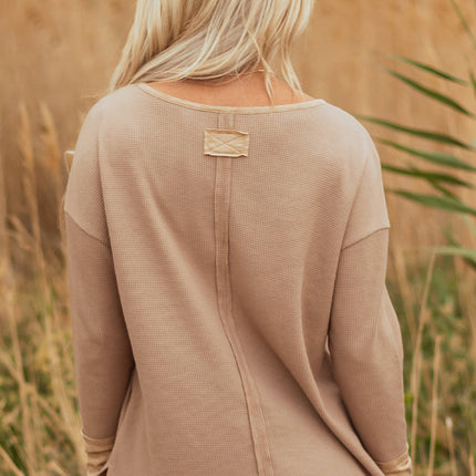 Blake Waffle Henley Tunic Top