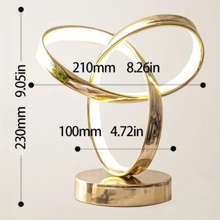 Space-themed USB Bedside Table Lamp - Golden