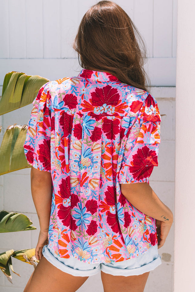 Mikaela Floral Pleated Shirt