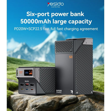 NNETM 50000mAh Fast Charging Power Bank – 65W Multi-Port PD Portable Charger with LED Display