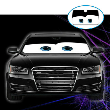 Car Windscreen Sun Shade Cover Black Eyes Anti-UV Aluminium Foil Heat Blocking