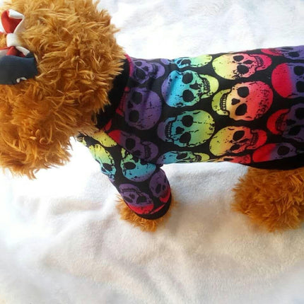 Skull Halloween Pet Clothes: Spooky Ghost Head Vest