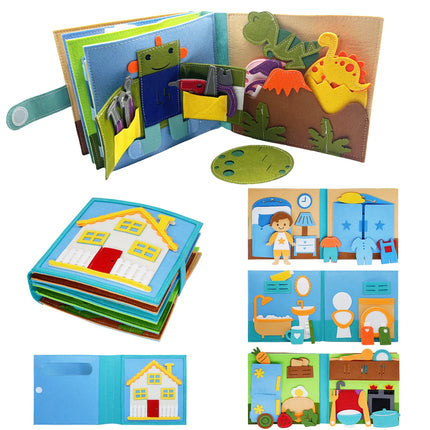 Montessori Busy Book for Toddlers with Life Skills Activities
