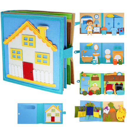 Montessori Busy Book for Toddlers with Life Skills Activities