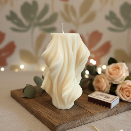 Modern Twist Candle | Contemporary Art Home Accent