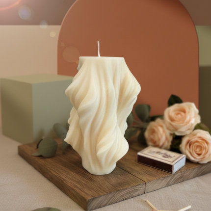 Modern Twist Candle | Contemporary Art Home Accent