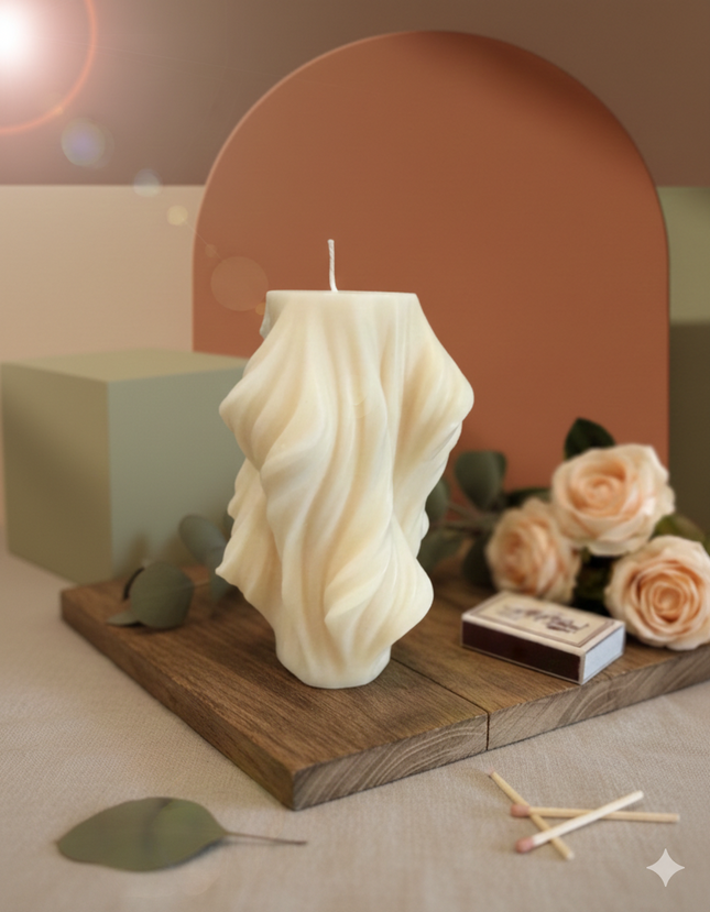 Modern Twist Candle | Contemporary Art Home Accent