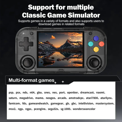 NNEOBA Handheld Retro Gaming Console with 2.8'' IPS Screen – Crystal Black